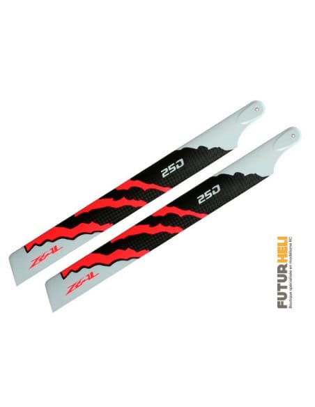 Pales 250mm Zeal Energy carbone (neon orange)