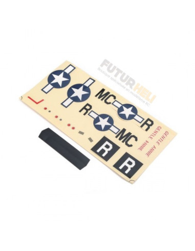 EFLU3307 planche autocollants UMX P-51 BL