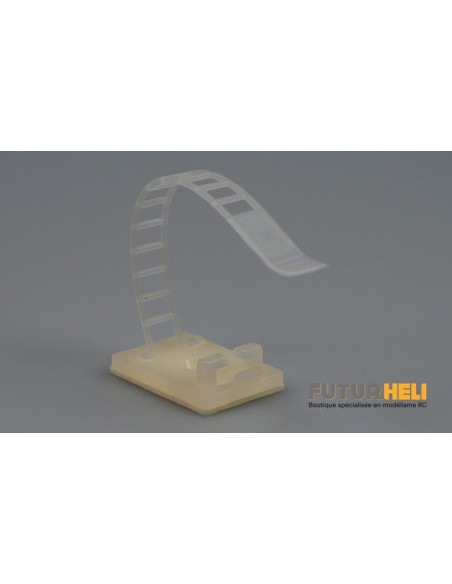 Serre cable réglable avec base adhésive (x5) Emcotec