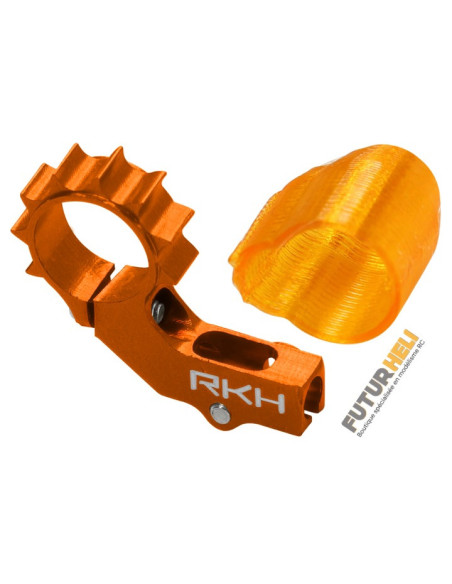 Support moteur AC alu noir + protection moteur Blade mSR X/S, mCP X/V2/S Rakonheli