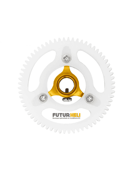 Couronne principale 64T avec hub alu argent Blade mCPXBL, mSR X/S, mCP S