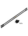 Support tube de queue complet argent Alu-carbone Blade 130S Option Rakonheli