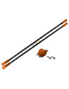 Support tube de queue complet or Alu-carbone Blade 130S Option Rakonheli