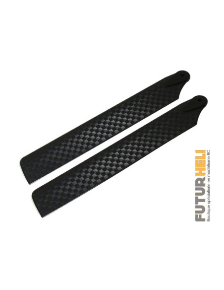 Pales principales 108mm Plastique noir carbone pour Blade MCP-X/V2/S Option Rakonheli