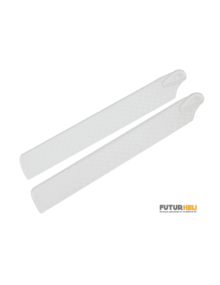 Pales principales 108mm Plastique blanc carbone pour Blade MCP-X/V2/S Option Rakonheli