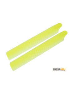 Pales principales 108mm Plastique jaune carbone pour Blade MCP-X/V2/S Option Rakonheli