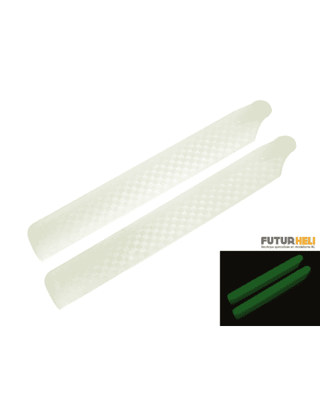 Pales principales 108mm Plastique Orange carbone pour Blade MCP-X/V2/S Option Rakonheli