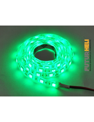 Bande Led vert (lumière chaud) 12v étanche1M