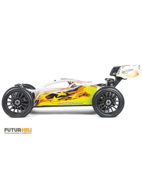 Buggy EPX2  brushless compétition 4x4 1/8eme RTR Blanc/jaune Hobbytech