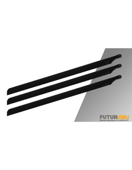 Jeu 3 pales 700 mm Matt Black Spinblades