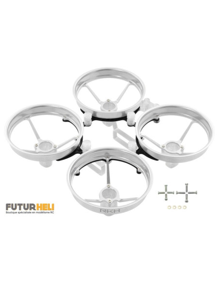Châssis option alu argent inductrix FPV + pour moteur 8mm Rakonheli