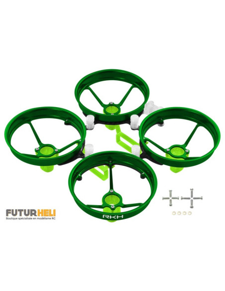 Châssis option alu vert inductrix FPV + pour moteur 8mm Rakonheli