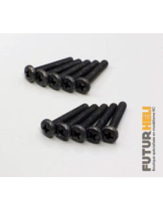 Vis metal M3x18 (x10) tete bombée Kyosho S03018