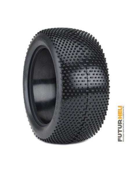 PNEUS TRUGGY 1/8 GRID IRON SOFT (2) AVEC INSERTS