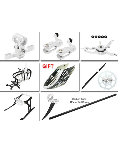 Set complet Ubgrade alu argent Blade Nano CPS Option Rakonheli