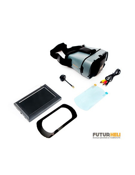 Ecran FPV couleur 4,3 pouces +Masque + enregisteur vidéo DVR Spektrum SPMVM435