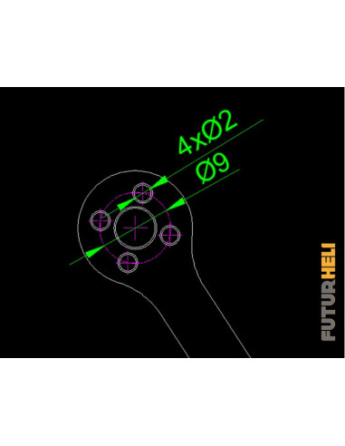 Chassis Alu rouge 2inch Emax baby Hawk