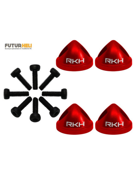 Ecrous helice alu Rouge (x4) Babyhauwk