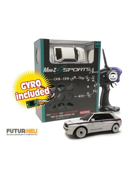 MiniZ Lancia delta 4x4 spécial edition +gyro + radio Kyosho 32120WM-G