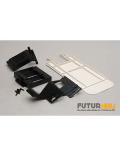 0402-308 coulisse cabine + supports servo Lama Hirobo