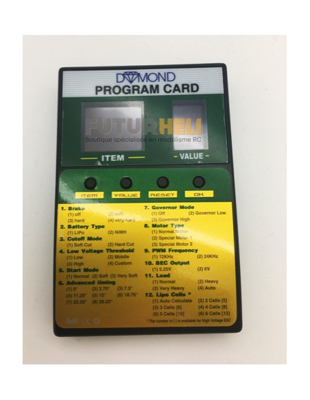 Carte de programmation Dymond pour smart profi