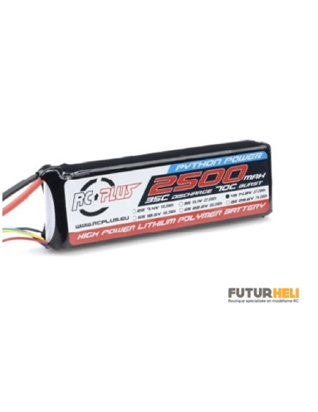 Lipo 2500 Mah 14,8v 35/70c prise dean Rc-Plus
