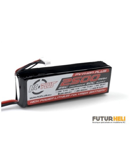 Lipo 2500 mAh 6S 22,2v 35/70C Fiche Dean RcPlus