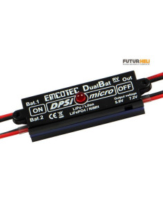 DPSI Micro dualbat 5,9v -7,2v prises multiplex Emcotec A11053