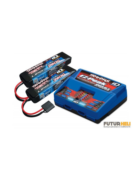 Traxxas chargeur + 2x lipo 7600 MAh 2S ref 2991G