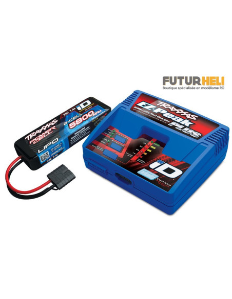 Traxxas chargeur + 2x lipo 7600 MAh 2S ref 2991G