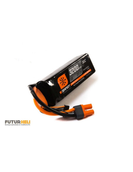 Lipo 3200mAh 6S 22,2v 30C Nouvelle prise IC5 Spektrum SPMX32006S30