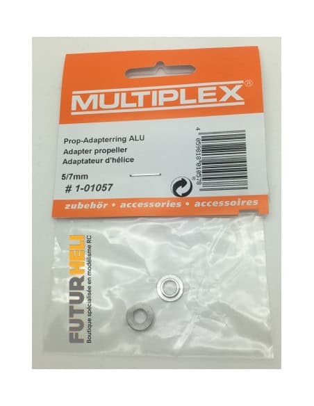 Adaptateur d'helice Alu 5/7mm 5 (X2) Multiplex 1-01057