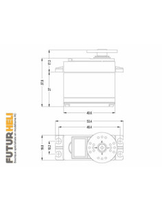 Servo HS-5645MG digit 12.1 Kg 0.18s/60° Pignons metal 2