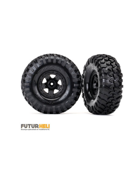 Traxxas 8181 roues TRX4 + pneus collés (x2) Type Trail canyon