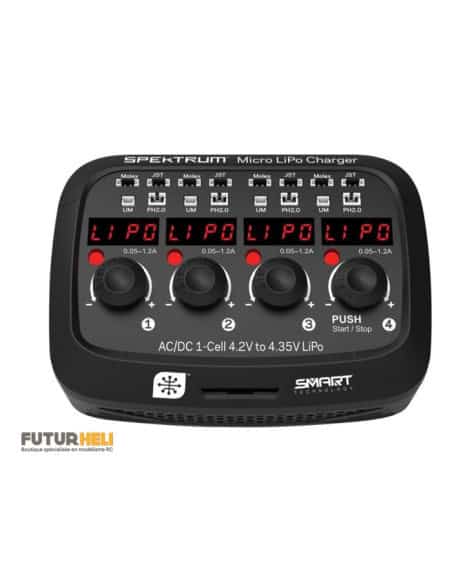 Chargeur lipo micro 4 ports AC/DC Spektrum SPMXC1040I