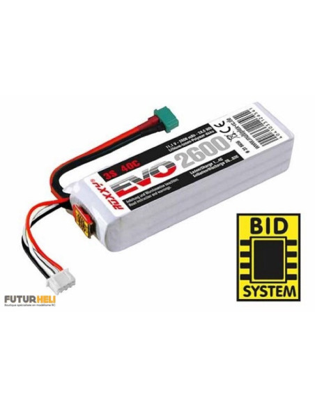 Batterie lipo 2600 mAh 3S 11,1v 40C Roxxy Evo 316656