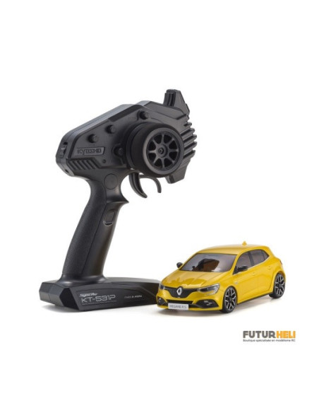 Mini-Z Renault megane RS Sirius jaune + radio Kyosho 32421Y