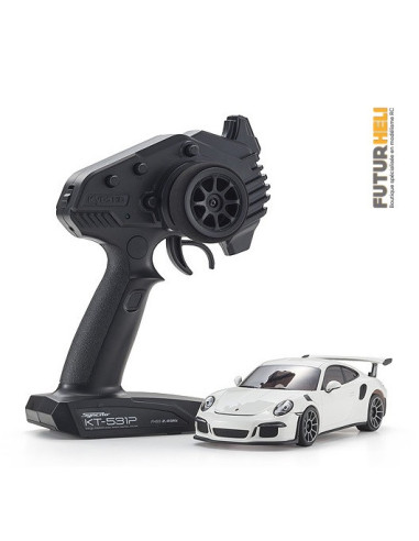 Mini-Z Porche 911 GT3 RS Blanche + radio Kyosho 32321W