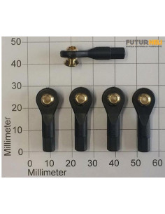 Chape a routule (x5) 2mm longueur 30mm Robbe 5205 2