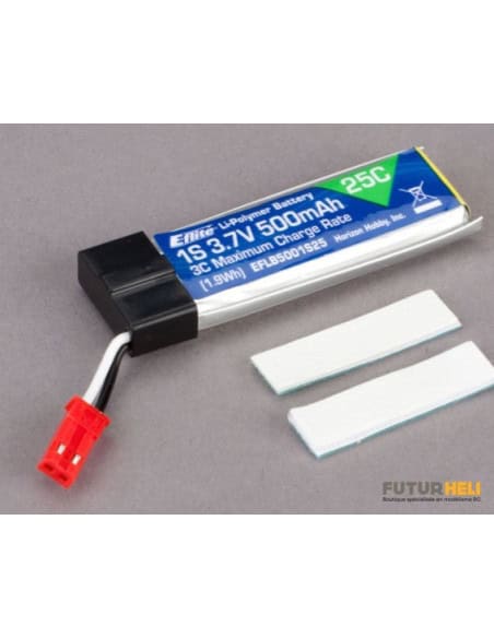 Batterie 500 Mah 1S 3,7v 25C E-flite EFLB5001S25