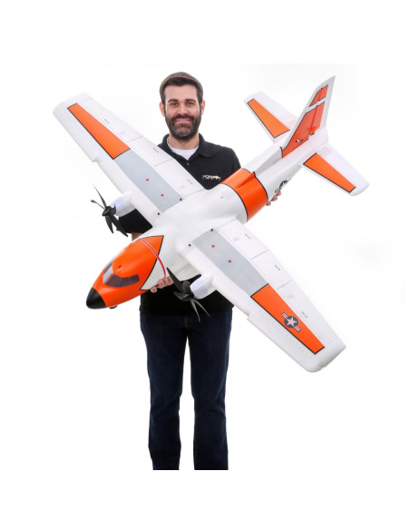 EC1500 Transal Bi-moteurs (env 1,5m) BNF AS3X/Safe E-flite EFL5750