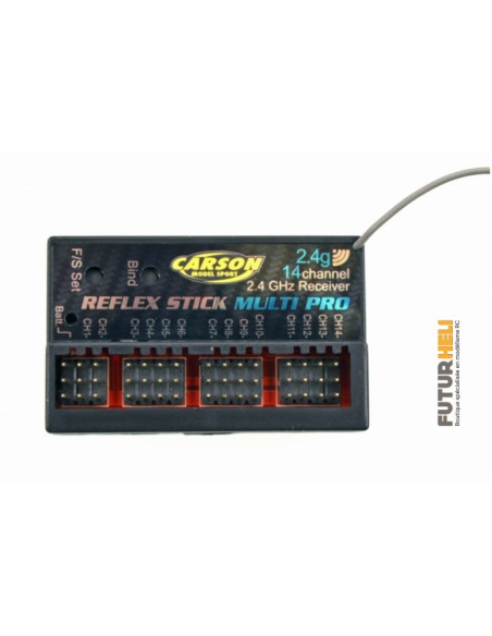 Carson Récepteur 14 voies Reflex Stick multi Pro 2,4 Ghz