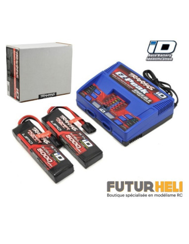 Achat Traxxas PAck 2xlipo 3S 5000 mAh + chargeur 2972G