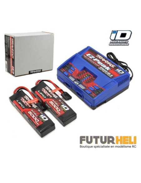 Traxxas PAck 2xlipo 3S 5000 mAh + chargeur 2972G