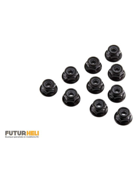Axial Ecrous Nylstop noir M4 (x10) AX31250