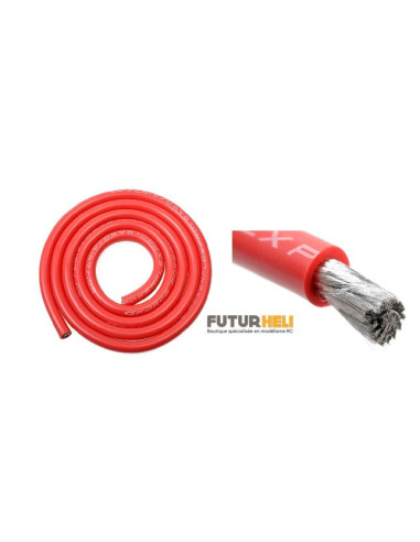 Cable silicone 8AWG (6,5mm) rouge 1M Gforce