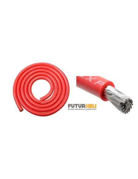 Cable silicone 8AWG (6,5mm) rouge 1M Gforce