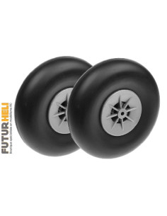 Revtec Roue avion 100 mm Axe 4mm (X2) futurheli RC
