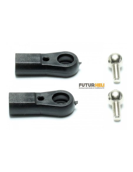 Chape à rotule M2,5 longueur 22mm