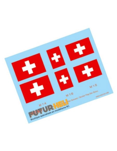 Planche Autocollants Drapeau Suisse